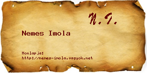 Nemes Imola névjegykártya